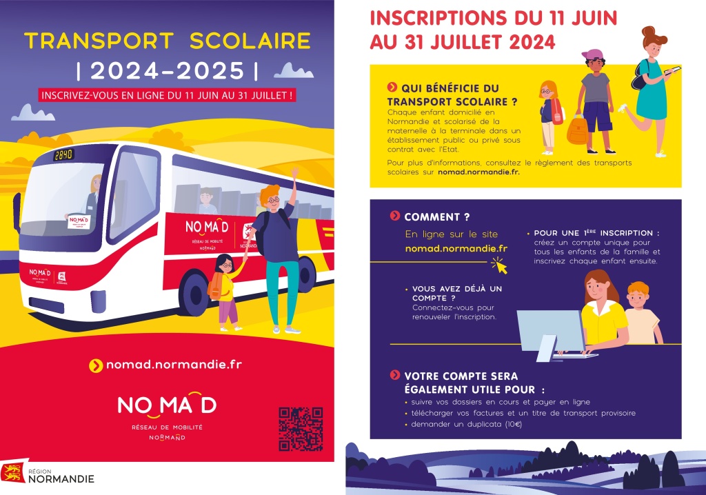 Inscriptions transport scolaire 2024-2025